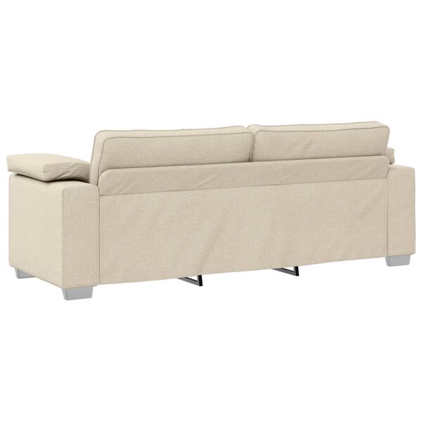 vidaXL Sofa Beige 86.22 x 30.31 x 32.28 in Linen-blend Fabric