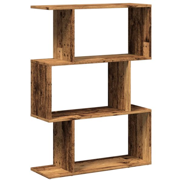vidaXL Room Divider Bookcase Old Wood Engineered Wood Medium