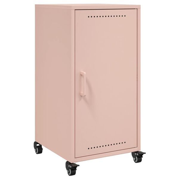 vidaXL Sideboard Pink Cold-rolled steel 14.2x15.4x28.3 in Modern