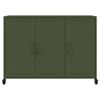 vidaXL Sideboard Olive Green 39.6"x15.4"x28.3" Steel