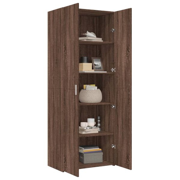 vidaXL Highboard Brown Oak 27.6"x16.7"x72.8" Engineered Wood