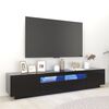 vidaXL TV Cabinet Black Engineered Wood 78.7 x 13.8 x 15.7 in TV Cabinet
