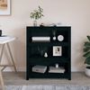 vidaXL Book Cabinet Black Solid pine wood 31.5 x 13.8 x 38.2 in