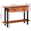 vidaXL Console Table Brown and Black 43.31 x 11.81 x 29.53 in