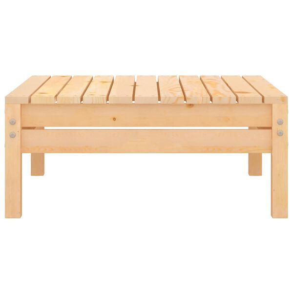 vidaXL Garden Footstool Natural wood Solid pinewood Modular Square