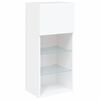 vidaXL TV Wall Unit White Engineered wood, glass Medium to Large