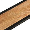 vidaXL Wall Shelf Set of 2 Natural wood, Black Solid mango wood, Iron