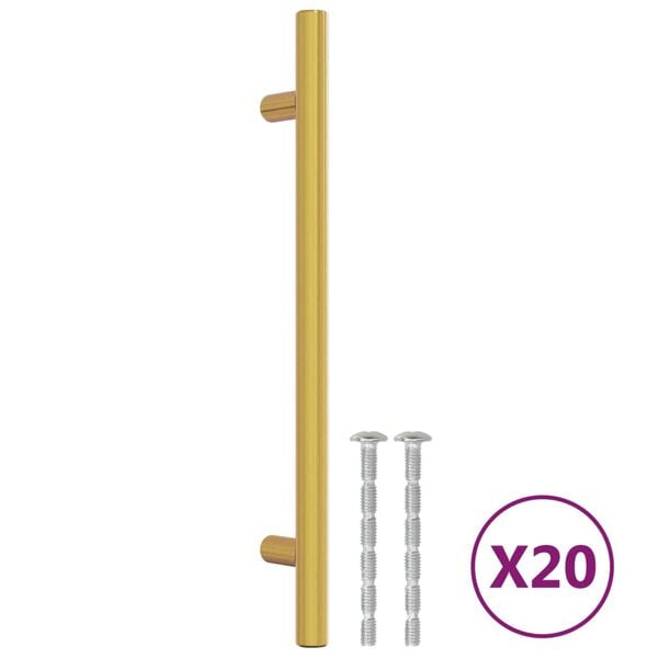 vidaXL Cabinet Handle Set of 20 Gold Stainless Steel