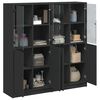vidaXL Bookcase Black Engineered wood Large Bookcase Rectangular