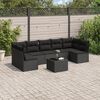 vidaXL Garden Sofa Set Black