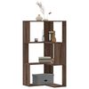 vidaXL Corner Bookcase 3-Tier Brown Oak 19.7x19.7x40.2" Engineered Wood