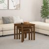 vidaXL Nesting Table Honey brown Solid pine wood Small to Medium