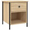 vidaXL Bedside Cabinet Set of 2 Sonoma Oak Engineered wood, Iron Medium