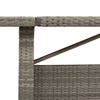 vidaXL Garden Table Grey Poly Rattan Large Durable Garden Table