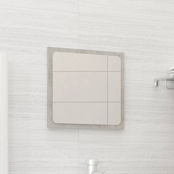 vidaXL Mirror Concrete Grey Engineered wood, Acrylic Medium