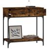 vidaXL Console Table Smoked Oak Engineered Wood Console Table