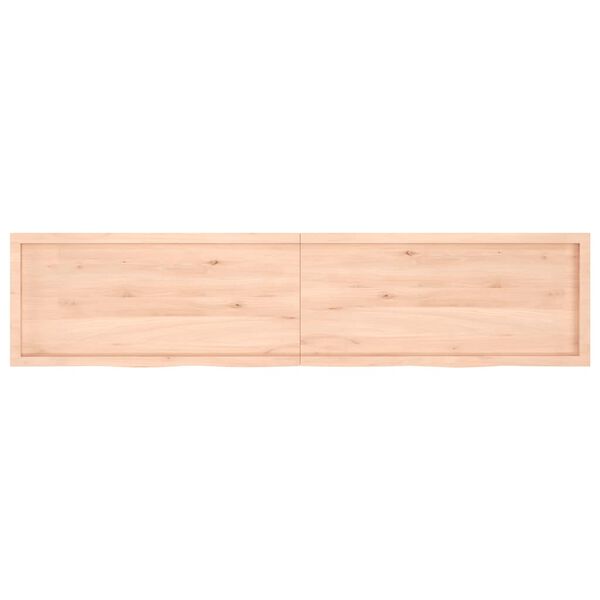 vidaXL Bathroom Countertop 86.6 x 19.7 x (0.8-2.4) " Untreated Solid Wood