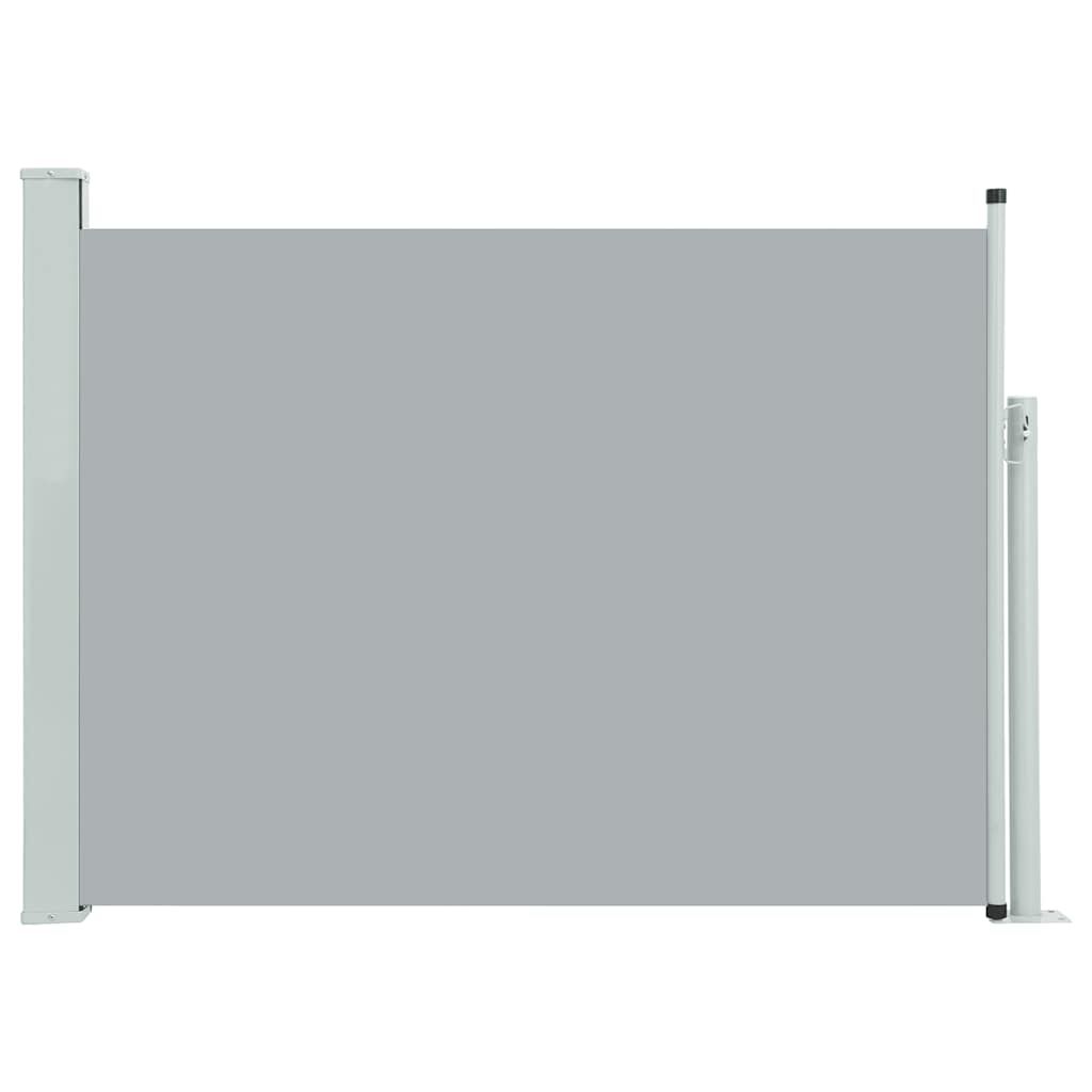 vidaXL Side Awning Grey Polyester, Powder-Coated Steel 39.4x196.9 in