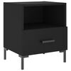 vidaXL Bedside Cabinet Set of 2 Black Engineered wood, Iron Medium