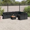 vidaXL Garden Sofa Set Black