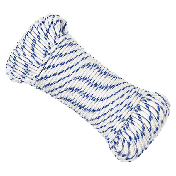 vidaXL Boat Rope White 0.12 " 82.0 ' Polypropylene