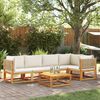 vidaXL Garden Sofa Set Beige, Cream White
