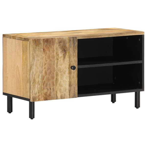 vidaXL TV Cabinet Natural wood Solid mango wood, engineered wood, iron