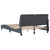 vidaXL Bed Frame Dark Grey Velvet, Metal, Solid Pine Wood, Plywood Double