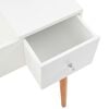 vidaXL Dressing Table White and Brown MDF, Glass, Pinewood, Metal Medium
