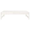 vidaXL Garden Footstool White Solid pine wood Medium Modular