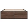vidaXL Bed Frame Brown Oak Engineered Wood, Steel Small Double Durable