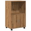 vidaXL Rolling Cabinet Artisan Oak Engineered Wood Medium