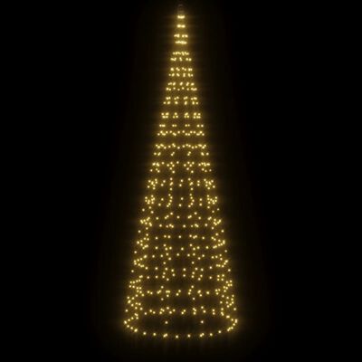 vidaXL Christmas Tree Light on Flagpole 550 LEDs Warm White 118.1"