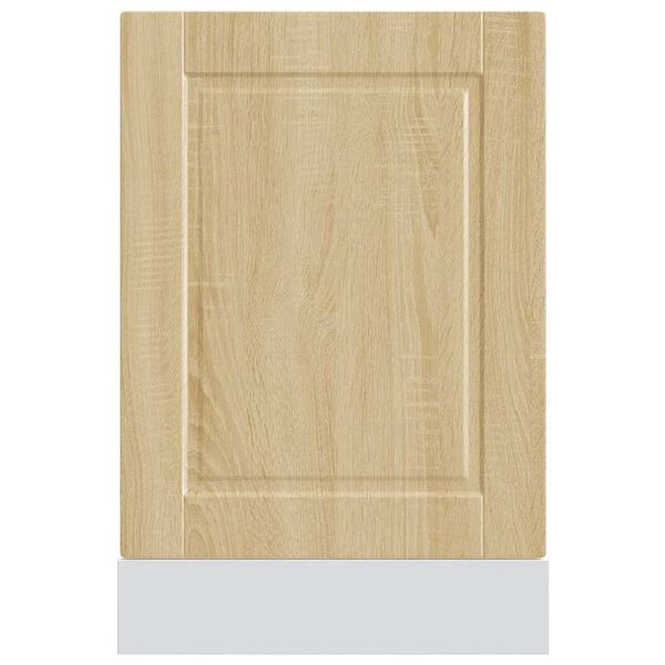 vidaXL Dishwasher Panel Sonoma Oak Engineered Wood Medium Tough