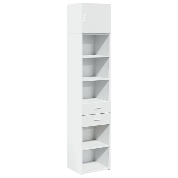 vidaXL Slim Storage Cabinet White Engineered Wood Slim
