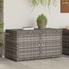 vidaXL Garden Storage Cabinet Grey PE Rattan, Powder-Coated Steel Medium