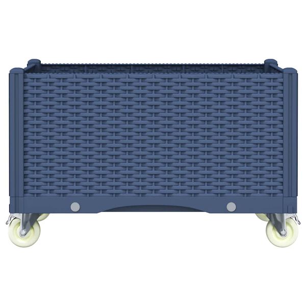 vidaXL Garden Planter Blue Grey Polypropylene Medium-sized