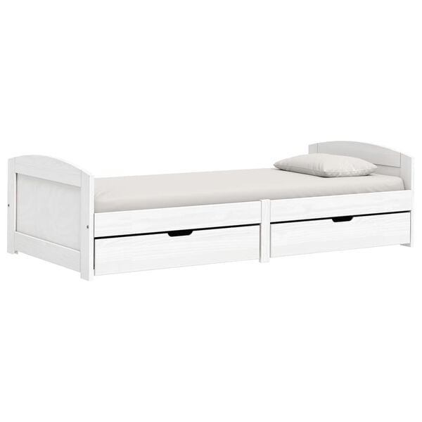 vidaXL Day Bed White Solid pine wood, engineered wood 35.4 x 78.7 in