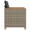 vidaXL Garden Chair Grey PE rattan, powder-coated steel, solid acacia wood