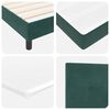 vidaXL Box Spring Bed Dark Green 78.74 x 35.43 in Polyester
