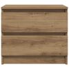 vidaXL Bedside Cabinet Set of 2 Artisan oak Engineered wood Small