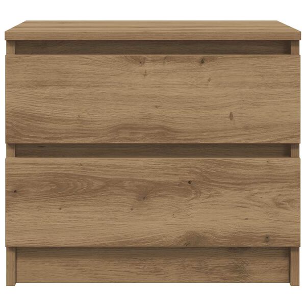 vidaXL Bedside Cabinet Set of 2 Artisan oak Engineered wood Small