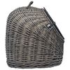 vidaXL Cat Carrier Grey and black Natural willow, iron 19.7x16.5x15.7 in