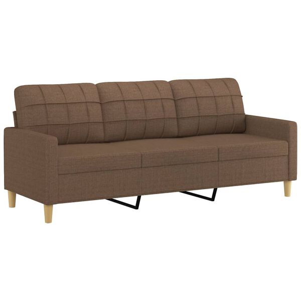 vidaXL Sofa Set Brown 100% polyester, metal, plywood, Textilene