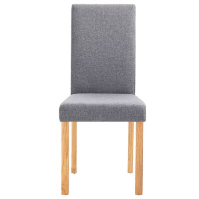 vidaXL Dining Chairs 4 pcs Light Gray Fabric