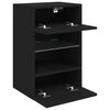 vidaXL TV Wall Cabinet Black Engineered wood Medium TV Wall Cabinet