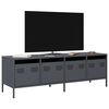 vidaXL TV Cabinet Anthracite Cold-rolled steel 53.1x15.4x17.1 in