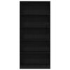 vidaXL Bookcase Black Oak Engineered Wood Large Shelving Bookcase