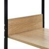 vidaXL Book Shelf Black and oak Engineered wood Small Rectangular