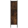 vidaXL Bookcase Smoked Oak Engineered wood, powder-coated steel Medium